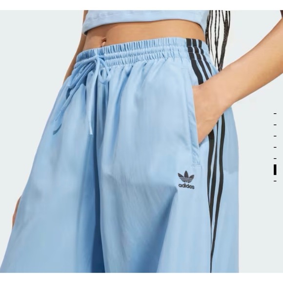 ADIDAS Originals Women Medium  Adicolor Firebird Oversized Track Pants Ash Blue - Picture 6 of 8